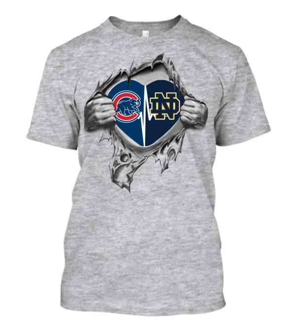 Cubs Notre Dame Heart T-Shirt