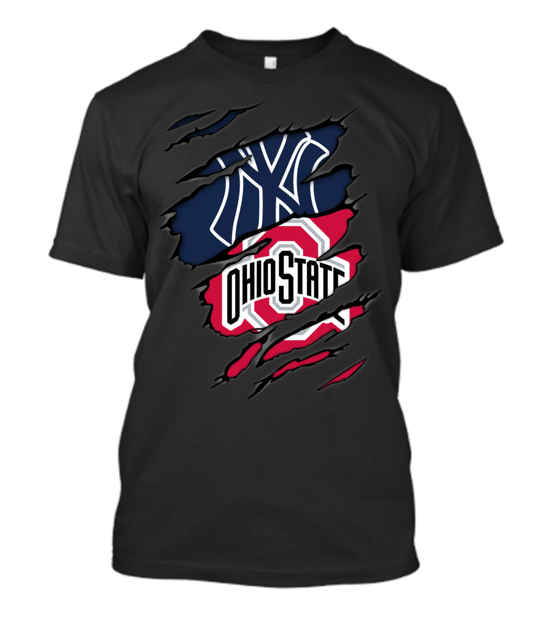 Yankees Ohio State Logo Mashup Fan T-Shirt