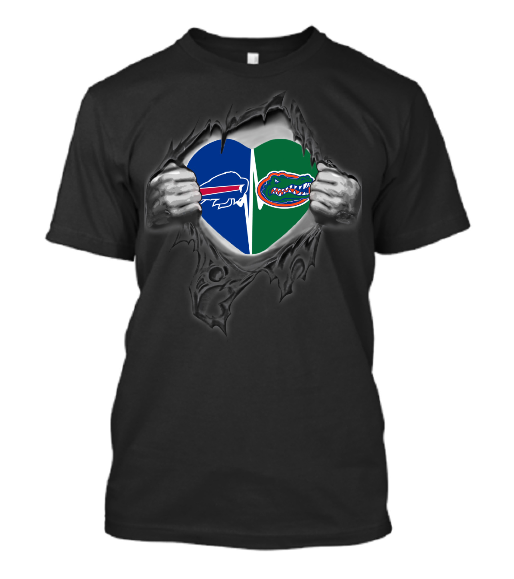 Buffalo Bills And Florida Gators Heart T-Shirt