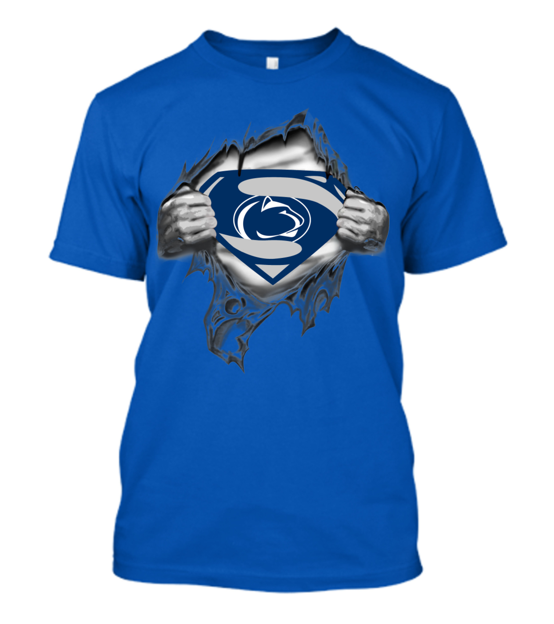 Penn State Nittany Lions Superman Logo Rip Open T-Shirt