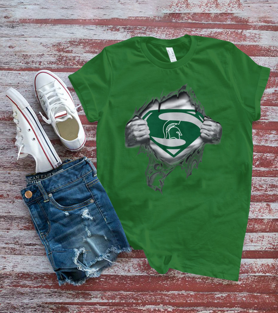 Spartans Super Man Shield Logo Tear-Away T-Shirt