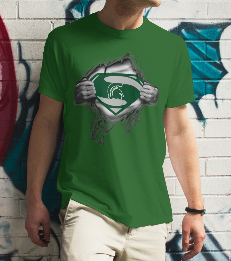 Spartans Super Man Shield Logo Tear-Away T-Shirt