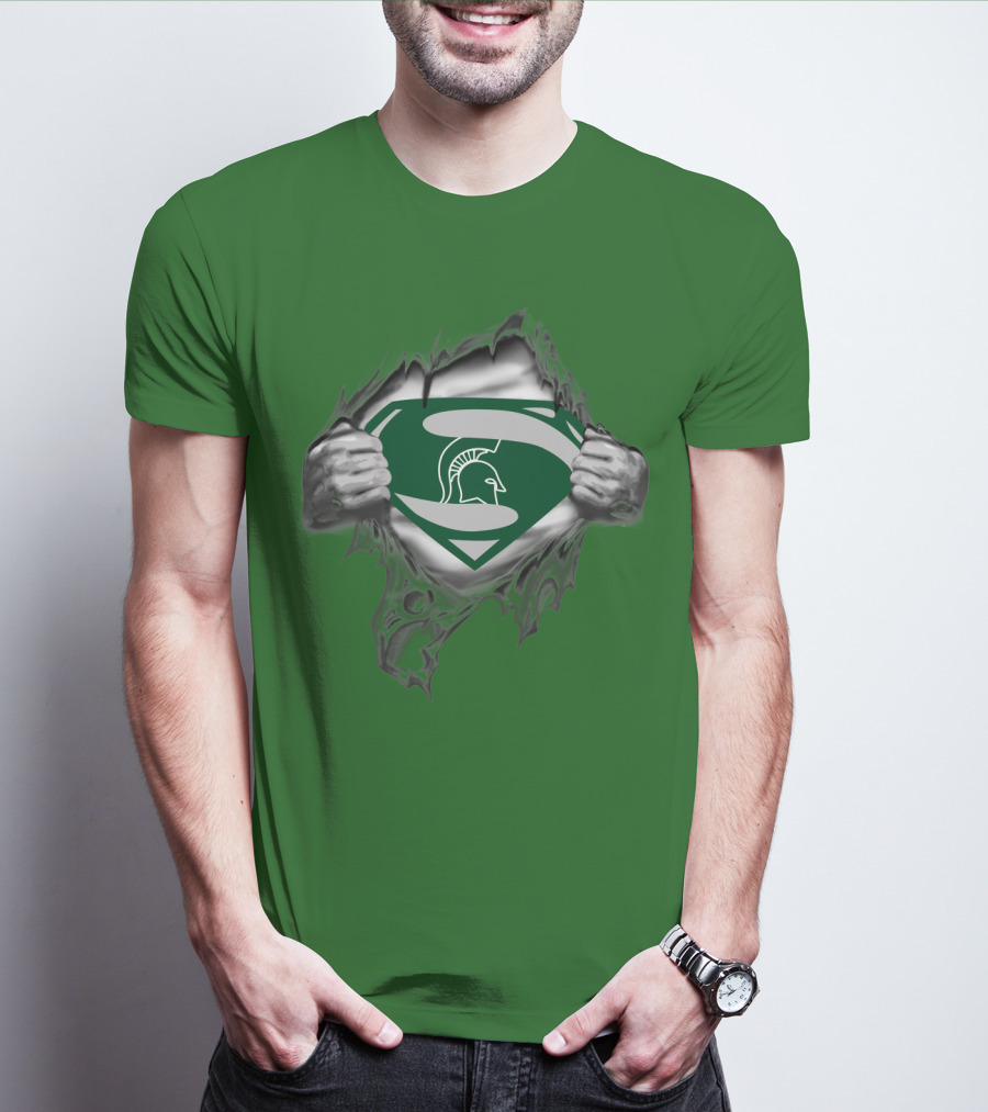 Spartans Super Man Shield Logo Tear-Away T-Shirt