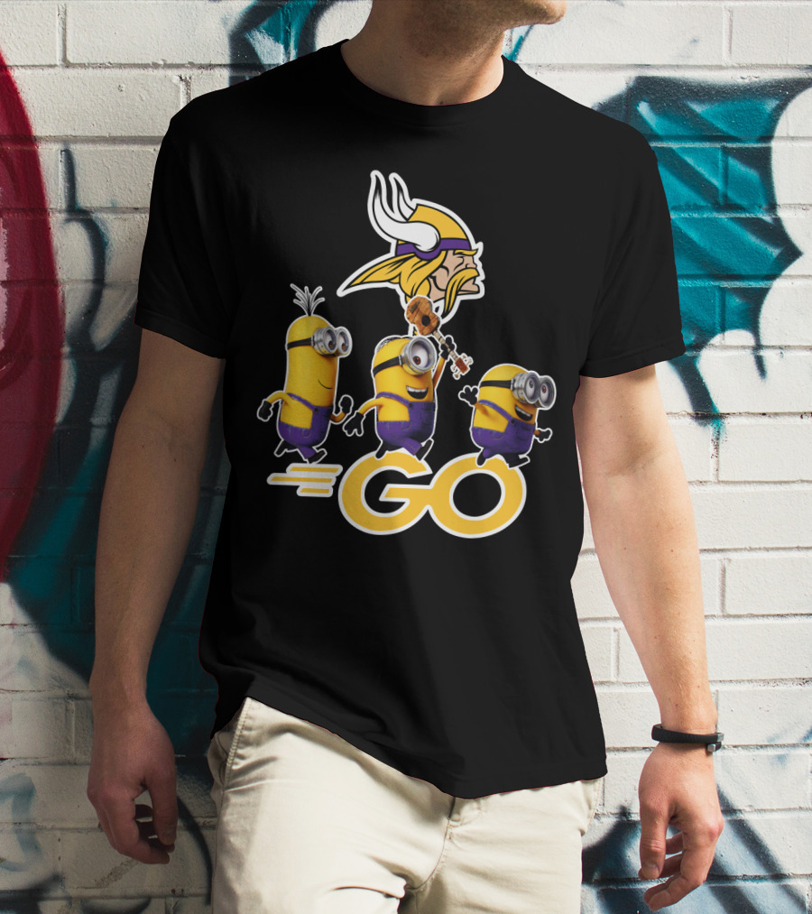 Minions Go Vikings Football Fan T-Shirt