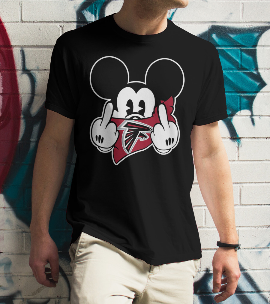 Falcons Mickey Middle Finger T-Shirt