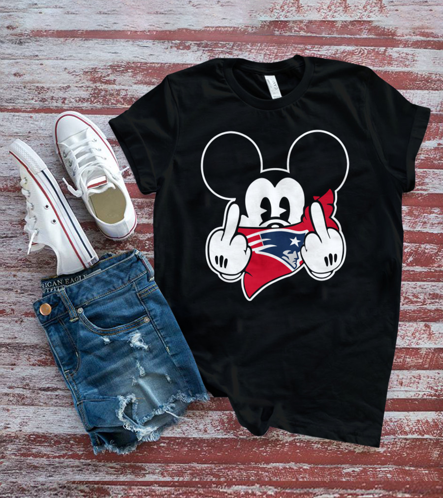 Patriots Mickey Offensive Gesture T-Shirt