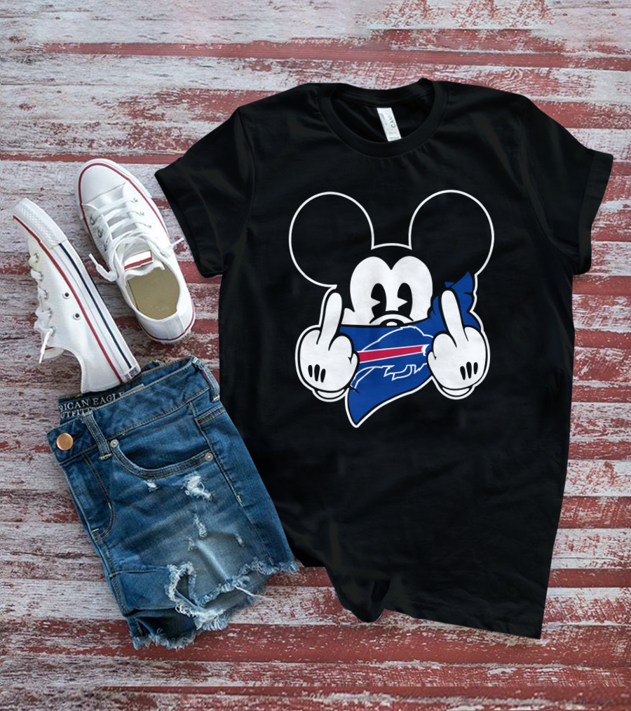 Mickey Mouse Bills Nfl Team Logo T-Shirt