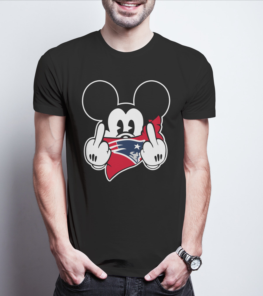 Mickey Patriot Middle Finger Emblem T-Shirt