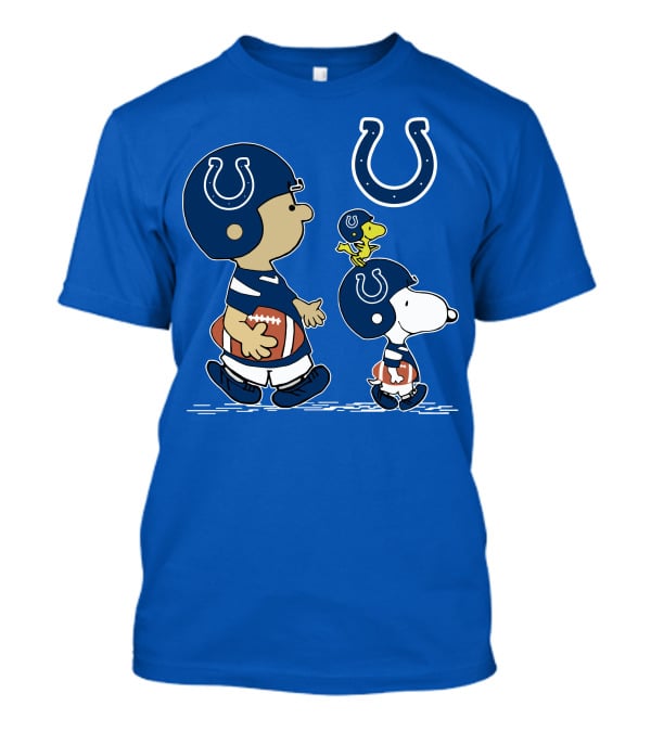 Colts Snoopy And Woodstock Football Helmets T-Shirt