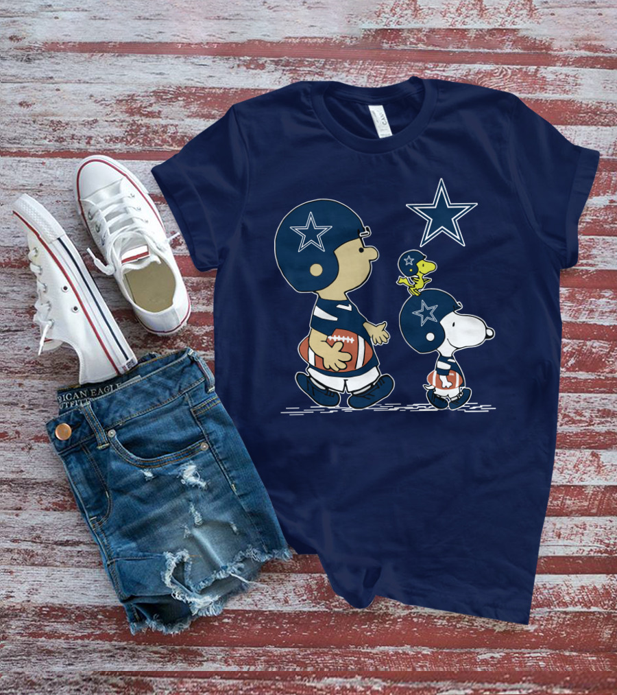 Cowboys Snoopy Football Peanuts Characters Dallas Star T-Shirt