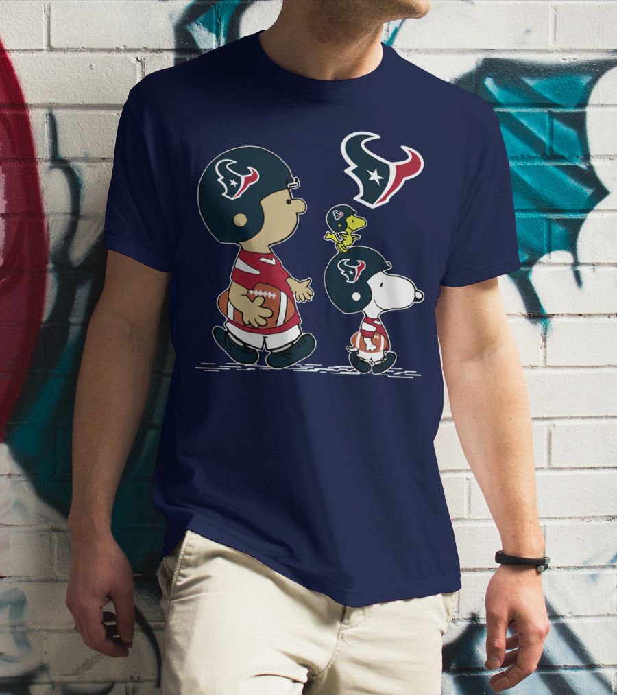 Houston Texans Snoopy And Woodstock Football Team Spirit T-Shirt
