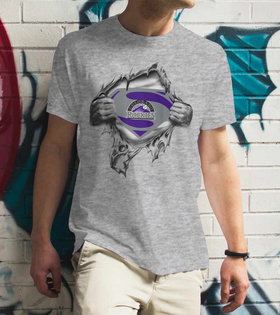 Colorado Rockies Superman Emblem Unveiled T-Shirt