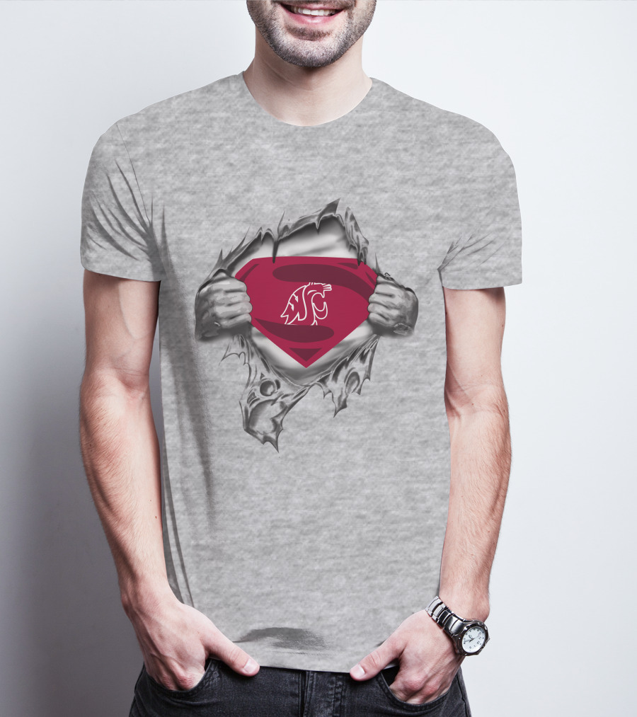 Washington State Cougars Superman T-Shirt
