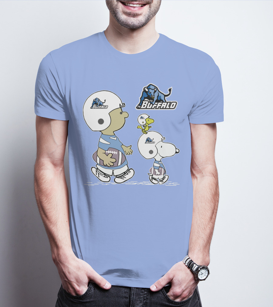 Buffalo Snoopy Helmet Football Team Peanuts Characters T-Shirt