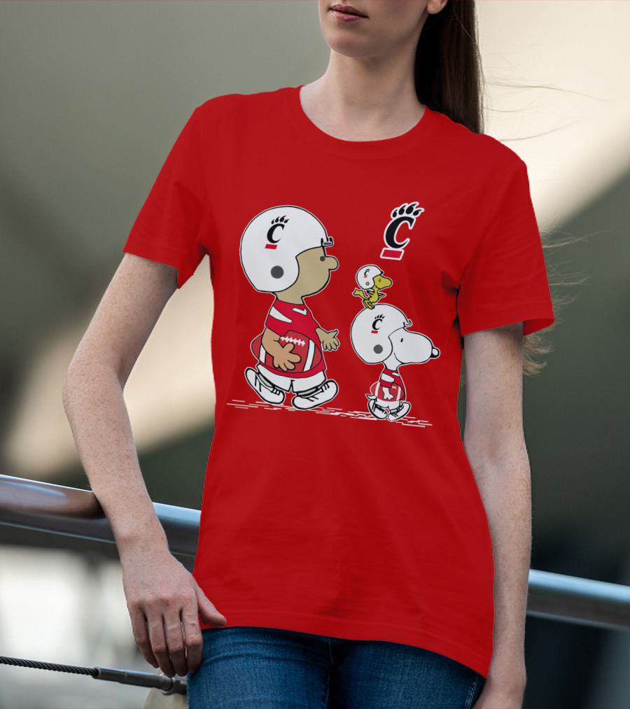 Cincinnati Bearcats Football Snoopy And Woodstock Game Day T-Shirt
