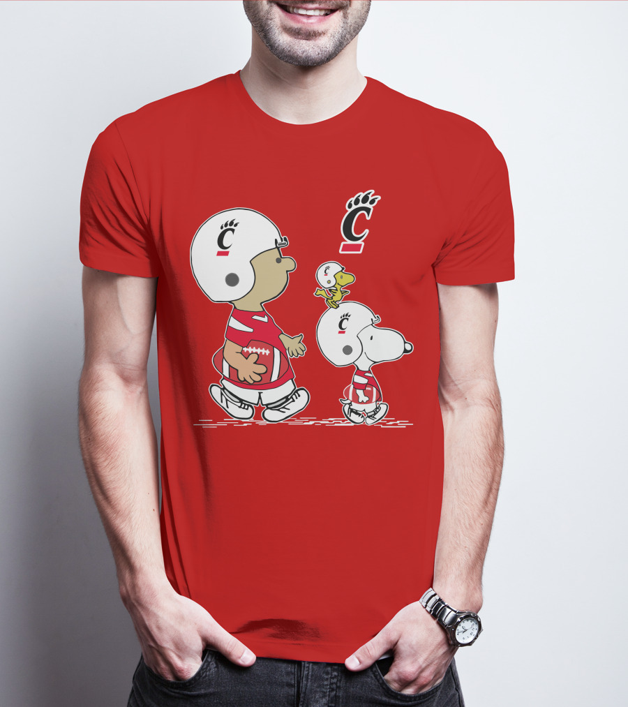 Cincinnati Bearcats Football Snoopy And Woodstock Game Day T-Shirt