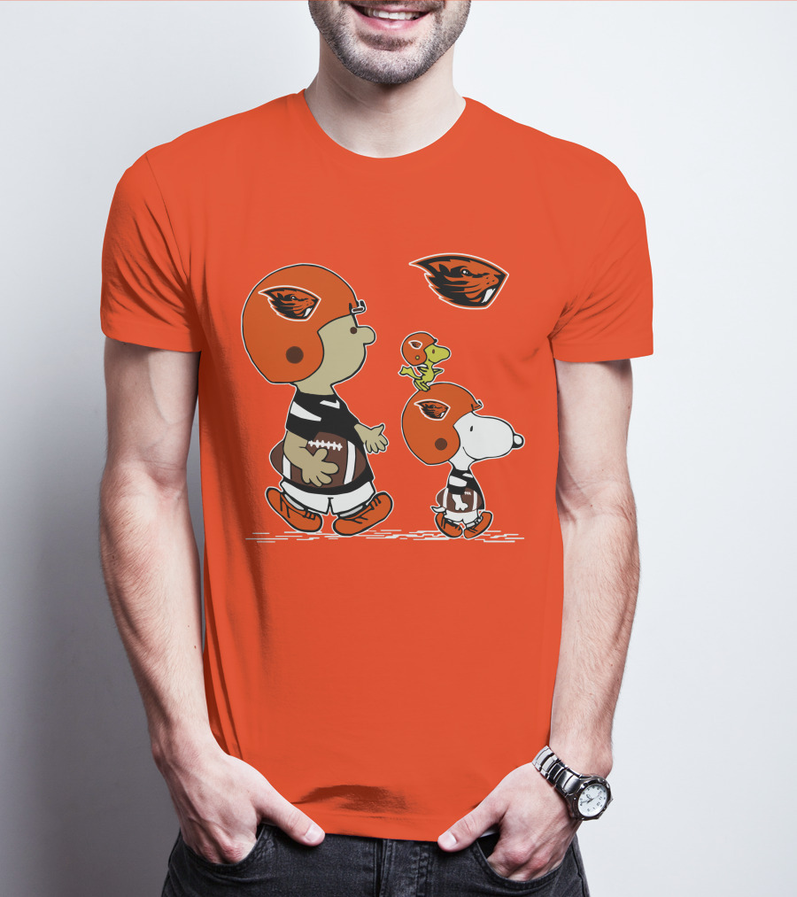 Oregon State Beavers Football Snoopy Woodstock Peanuts Charlie Brown T-Shirt