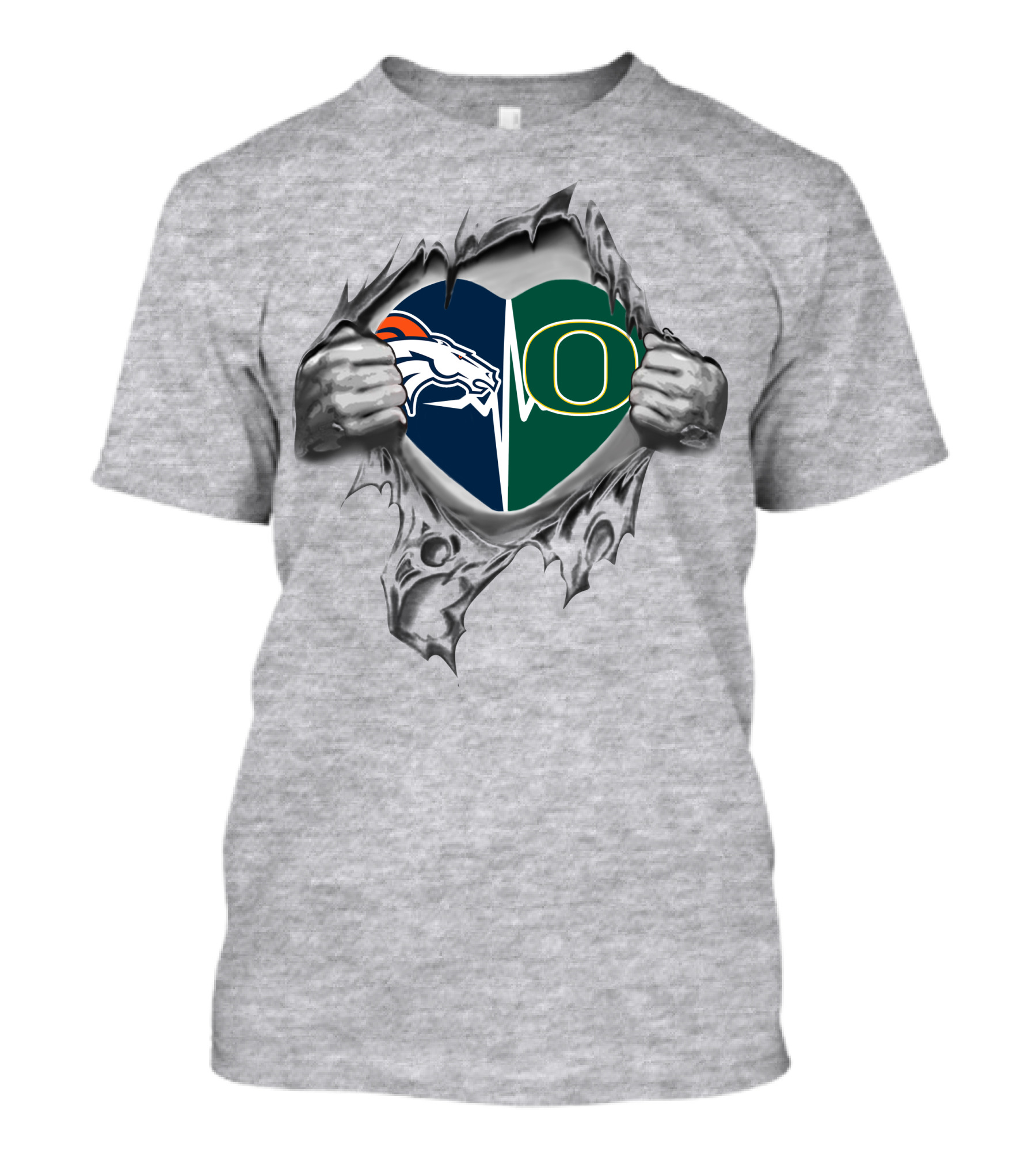 Broncos Ducks Heart Logo It's In My Heart T-Shirt