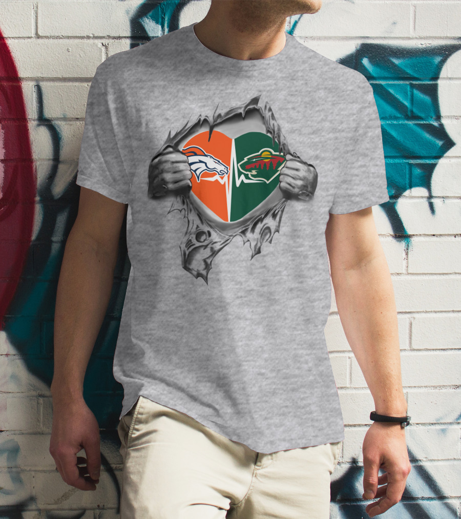 Broncos Wild Heart Broncos Wild It's In My Heart T-Shirt