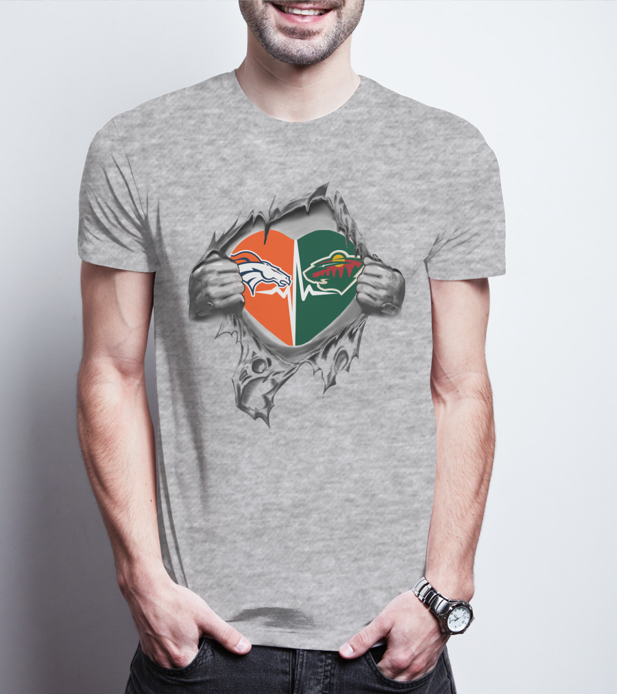 Broncos Wild Heart Broncos Wild It's In My Heart T-Shirt