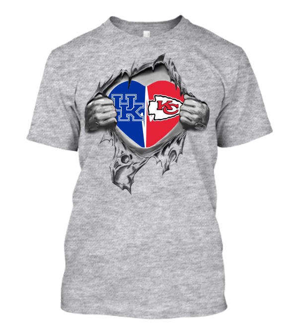Chiefs Kentucky Heart With UK And KC T-Shirt