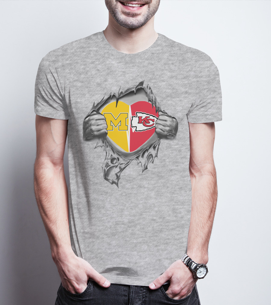 Chiefs Michigan Heart M KC Loyalty T-Shirt