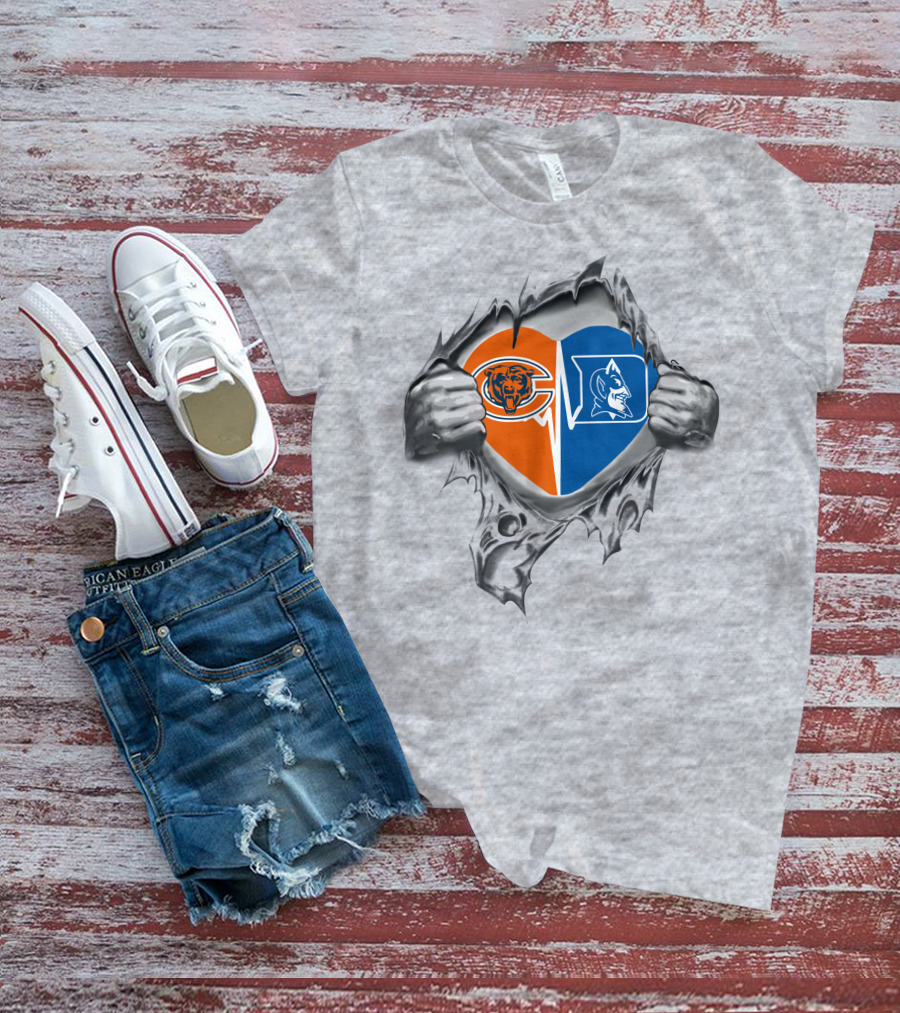Bears Duke Heart Logo Tear Display T-Shirt