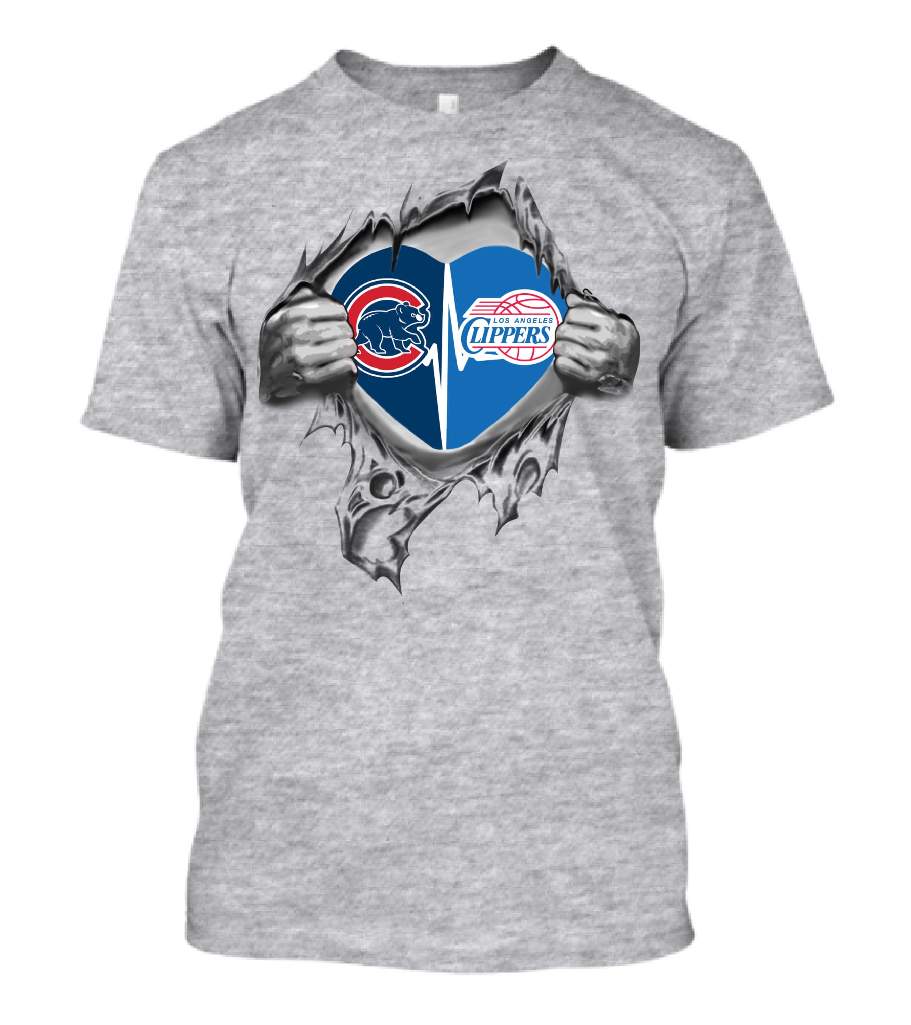 Cubs Clippers It's In My Heart Chicago Los Angeles Sports T-Shirt