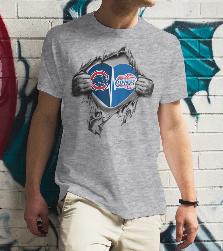 Cubs Clippers It's In My Heart Chicago Los Angeles Sports T-Shirt