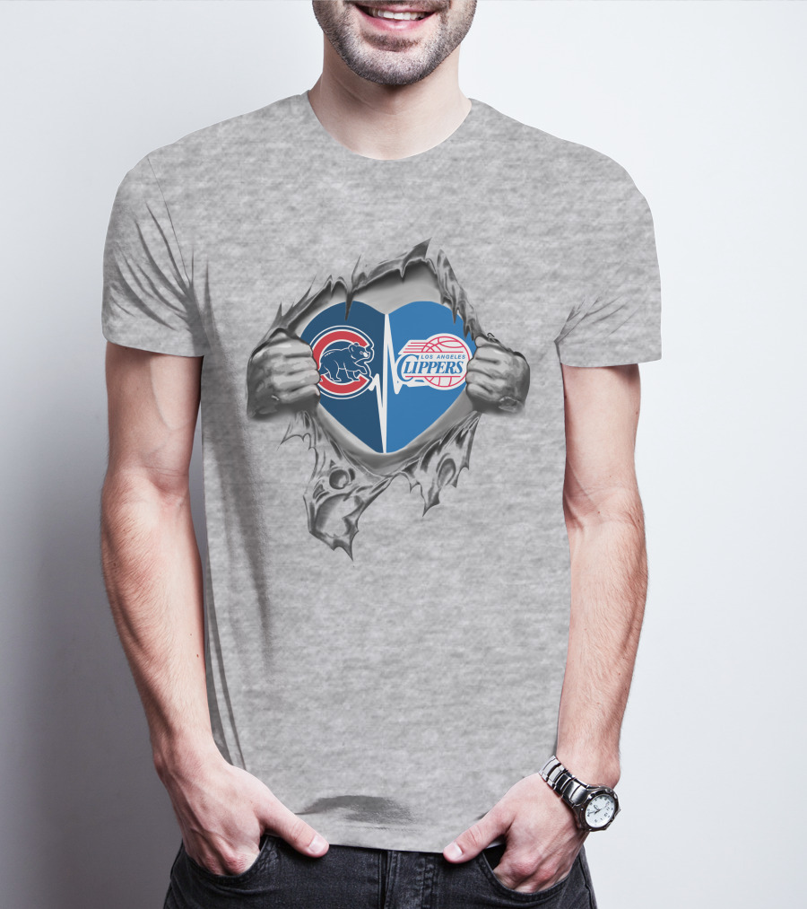 Cubs Clippers It's In My Heart Chicago Los Angeles Sports T-Shirt