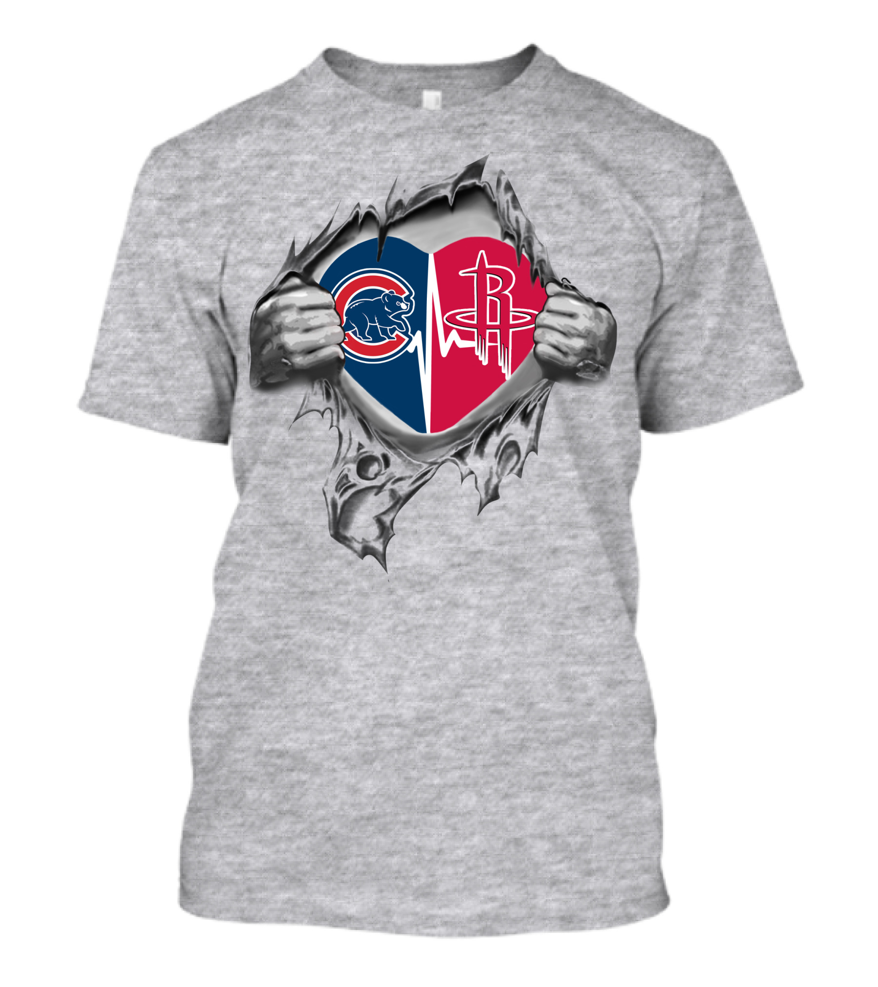 Cubs Rockets Heartbeat Connection Rip T-Shirt