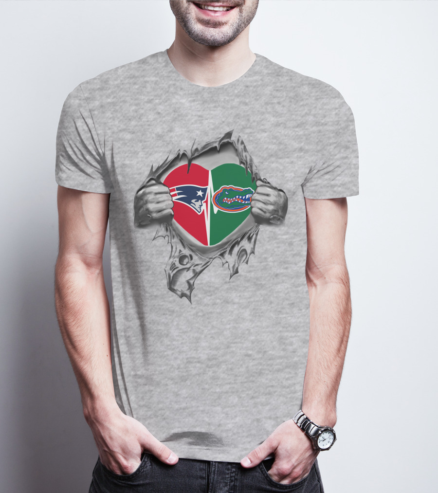 Patriots Gators Heart Tear T-Shirt