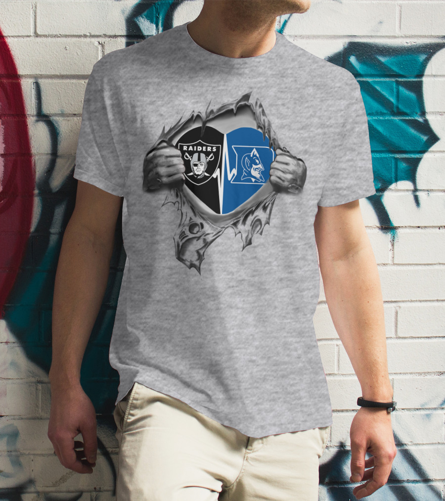 Raiders Duke Heartbeat Fusion Raiders Duke It's In My Heart T-Shirt