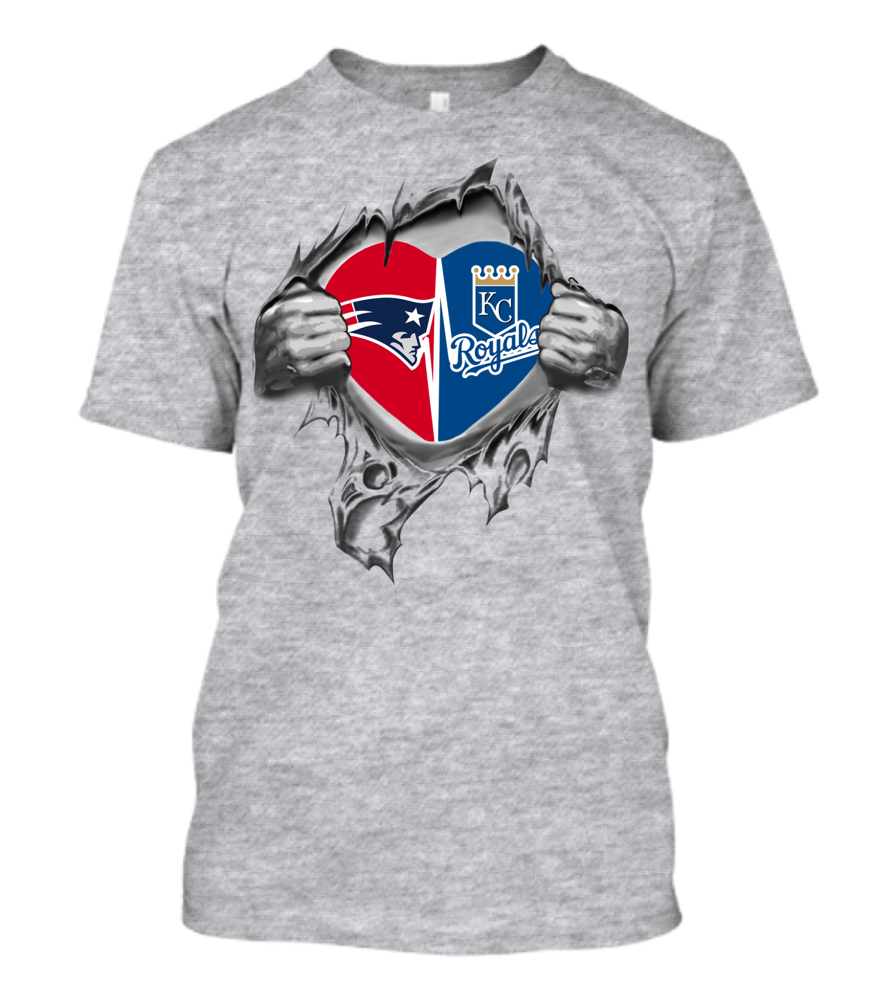 Patriots Royals KC Heart Fan Loyalty T-Shirt