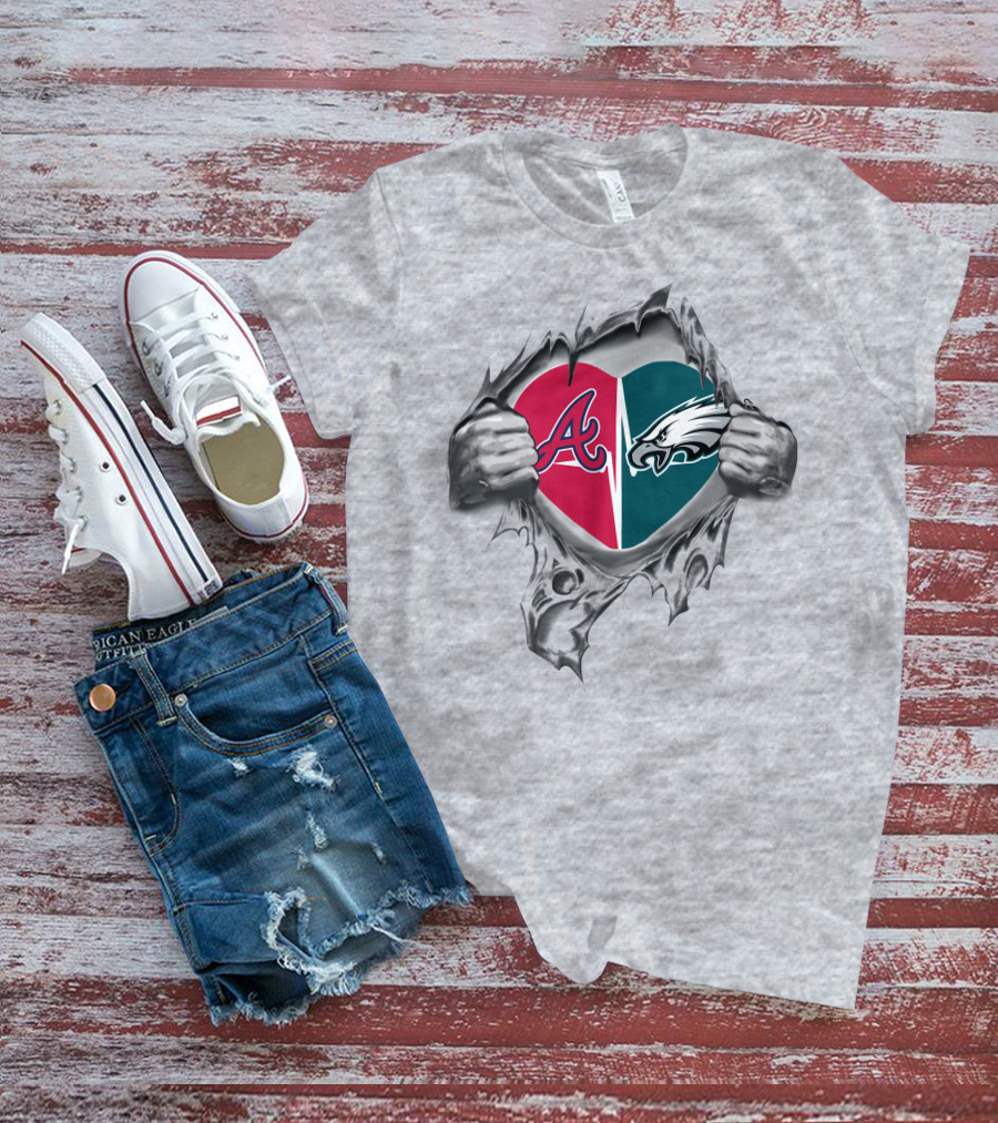 Eagles Braves Heart T-Shirt
