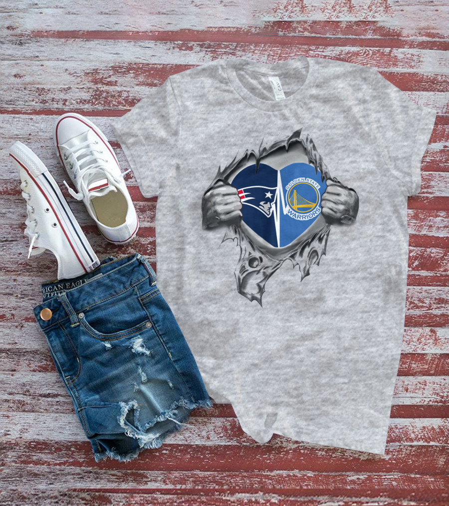 Patriots And Warriors Heart Logo Burst T-Shirt