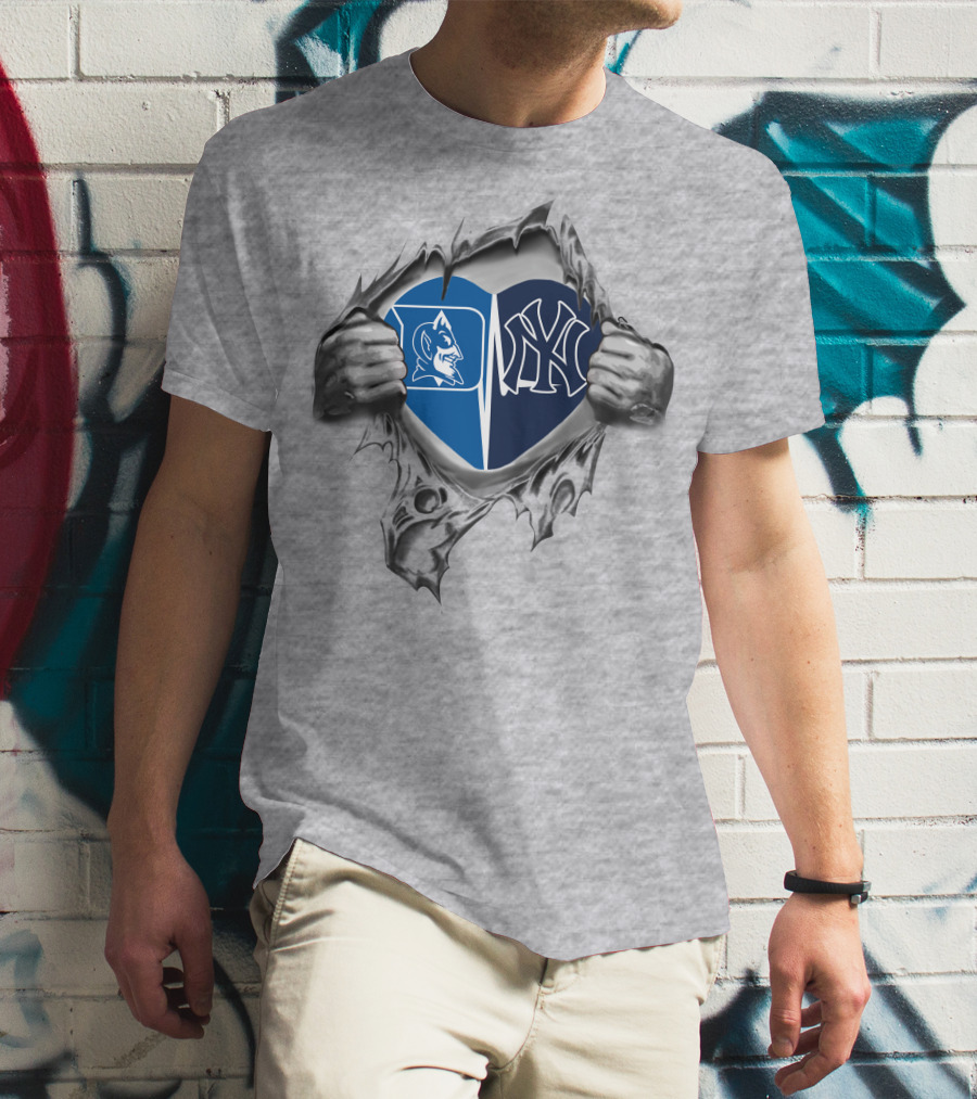 Yankees Duke Heart Fan Pride Split T-Shirt