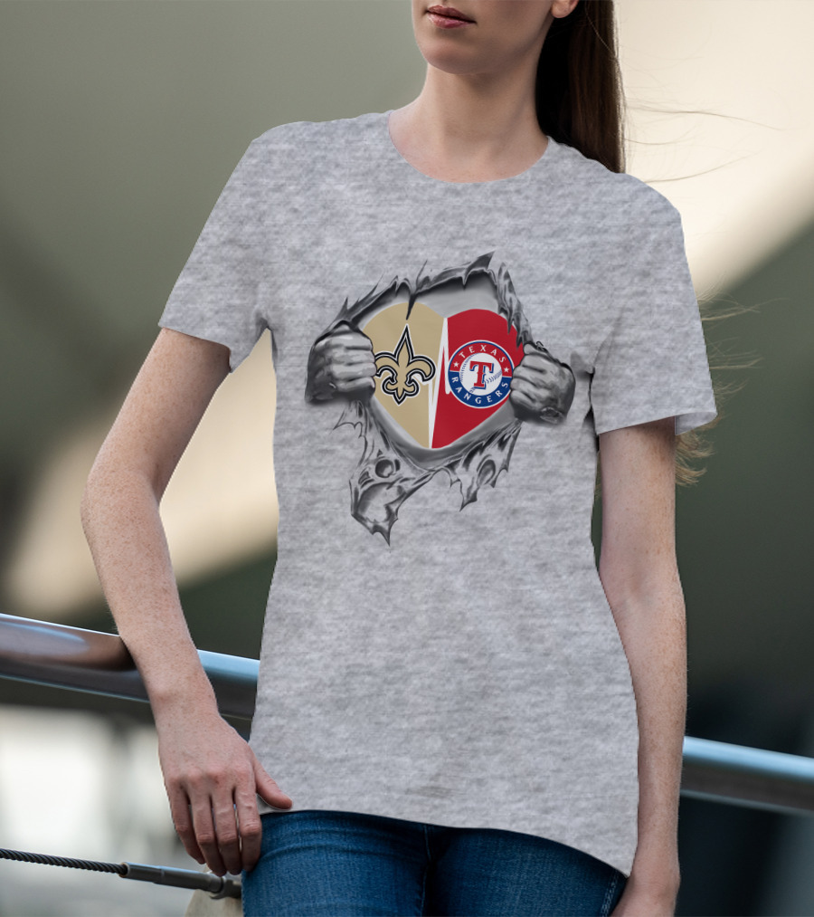 Saints Texas Rangers It's In My Heart T-Shirt