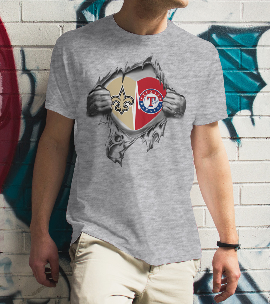 Saints Texas Rangers It's In My Heart T-Shirt