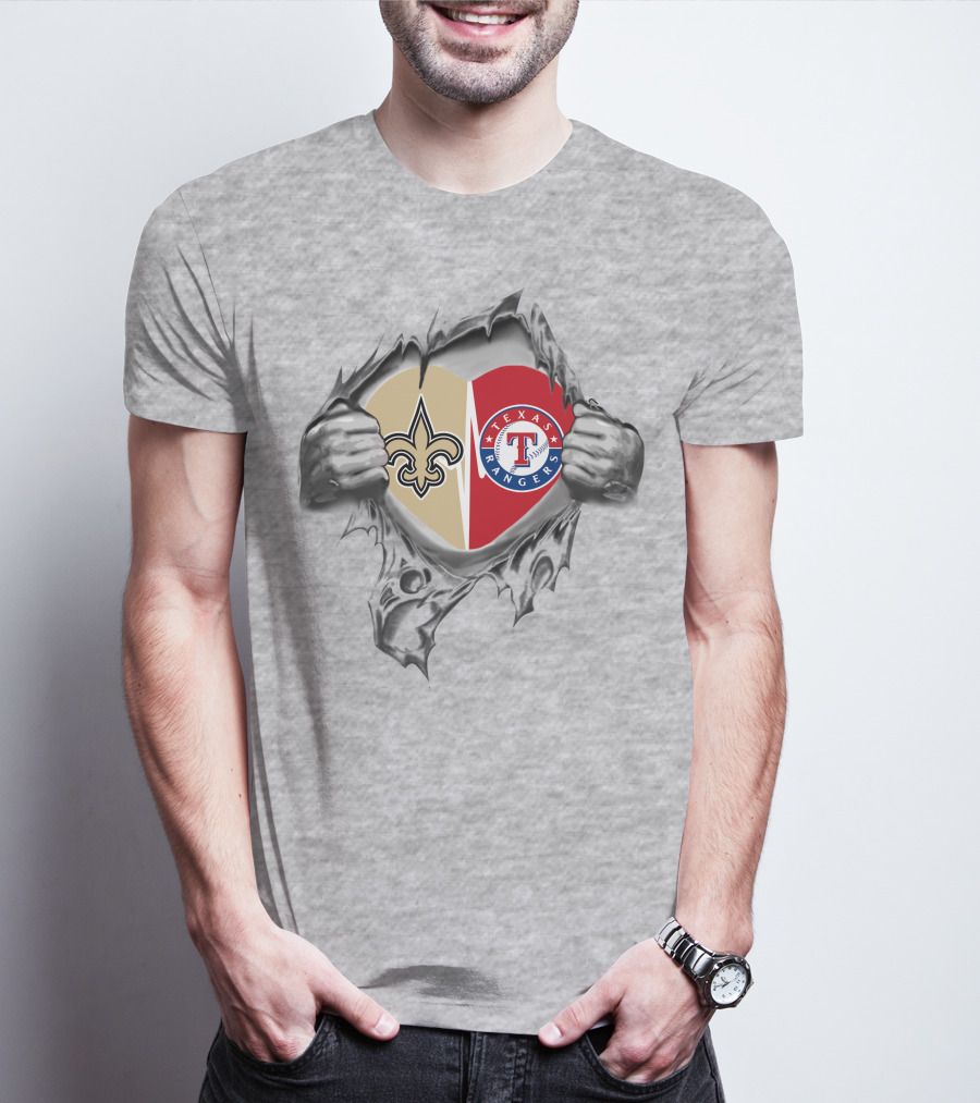 Saints Texas Rangers It's In My Heart T-Shirt