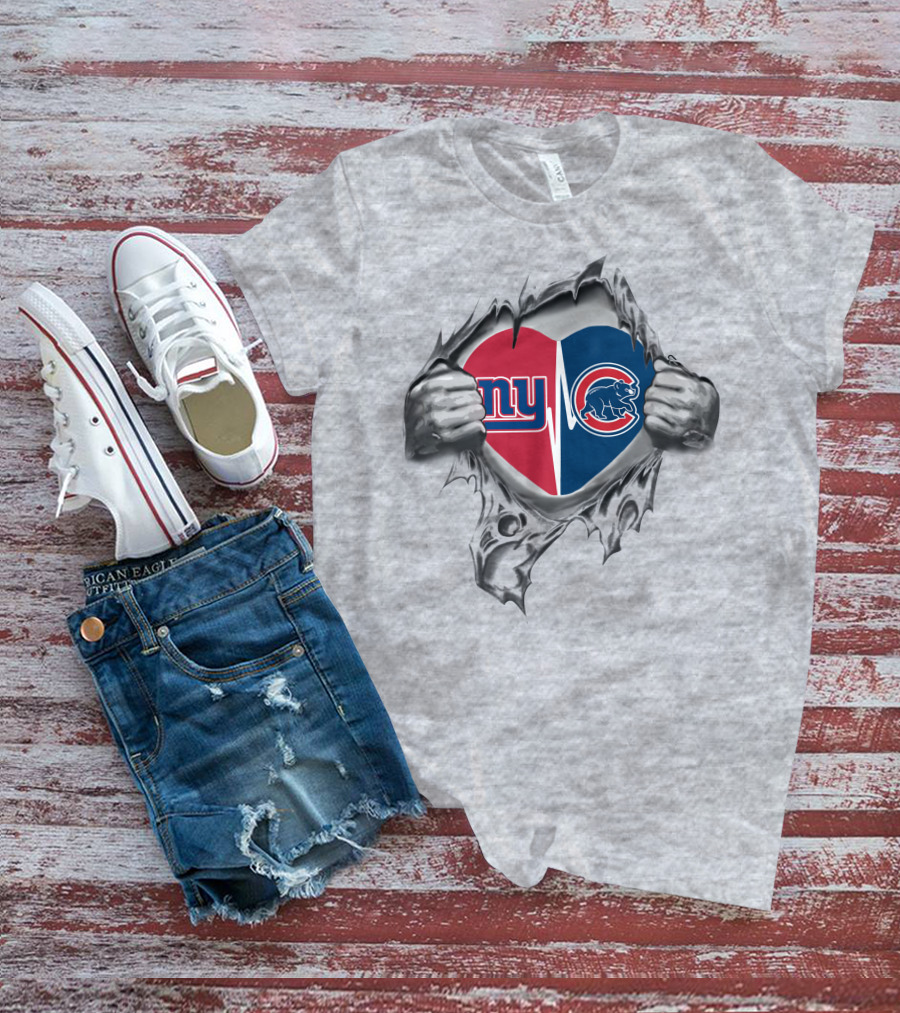 Giants Cubs Heartbeat Fan Love T-Shirt