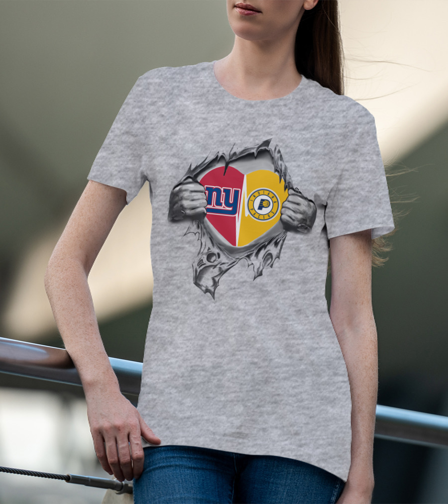 Giants NY Pacers Indiana It's In My Heart T-Shirt