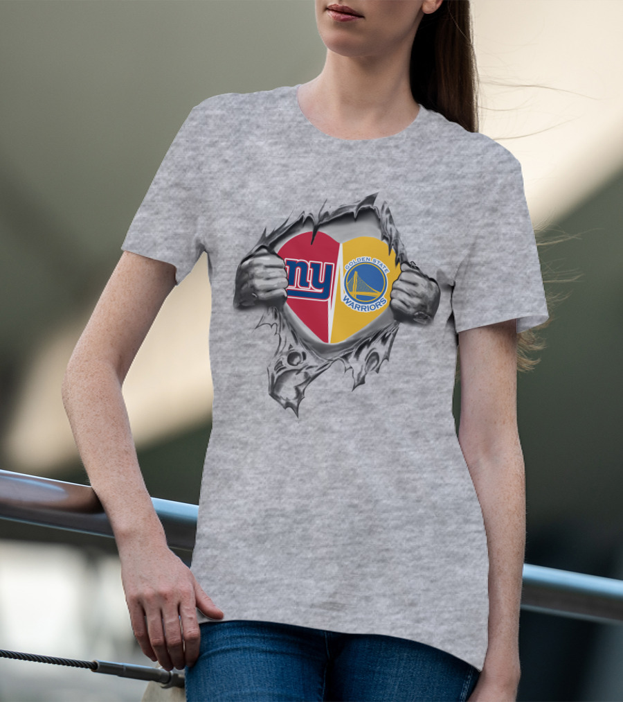 Giants NY Warriors Golden State It's In My Heart T-Shirt