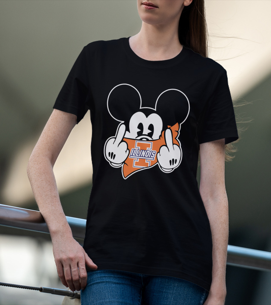 Illinois Fighting Illini Mickey Mouse Gesture T-Shirt