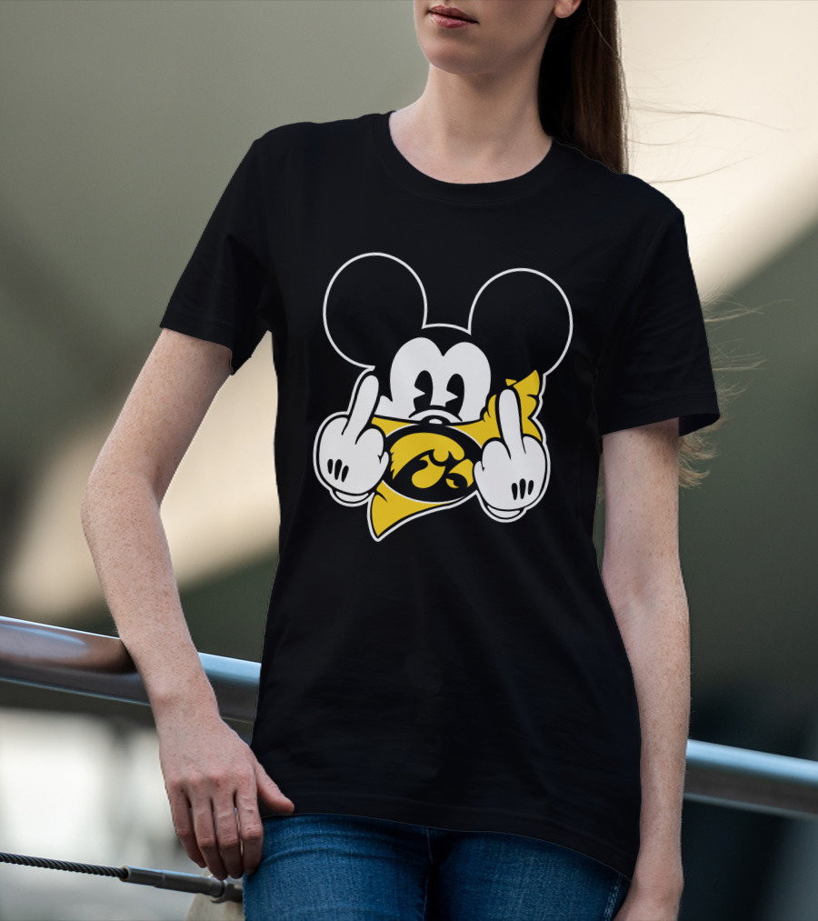 Iowa Hawkeyes Mickey Mouse Logo Fusion T-Shirt