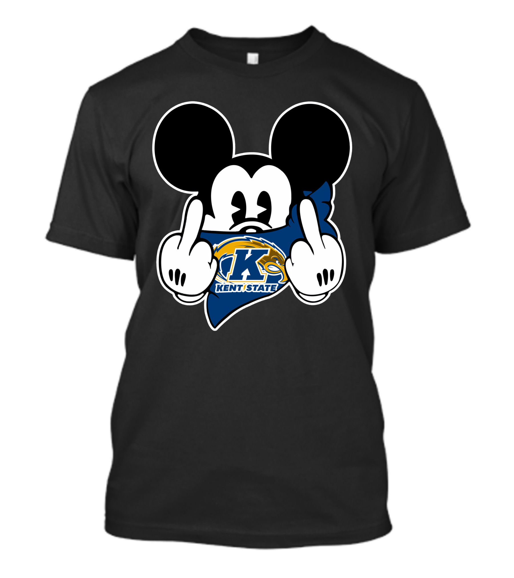 Kent State Golden Flashes Mickey Middle Finger T-Shirt