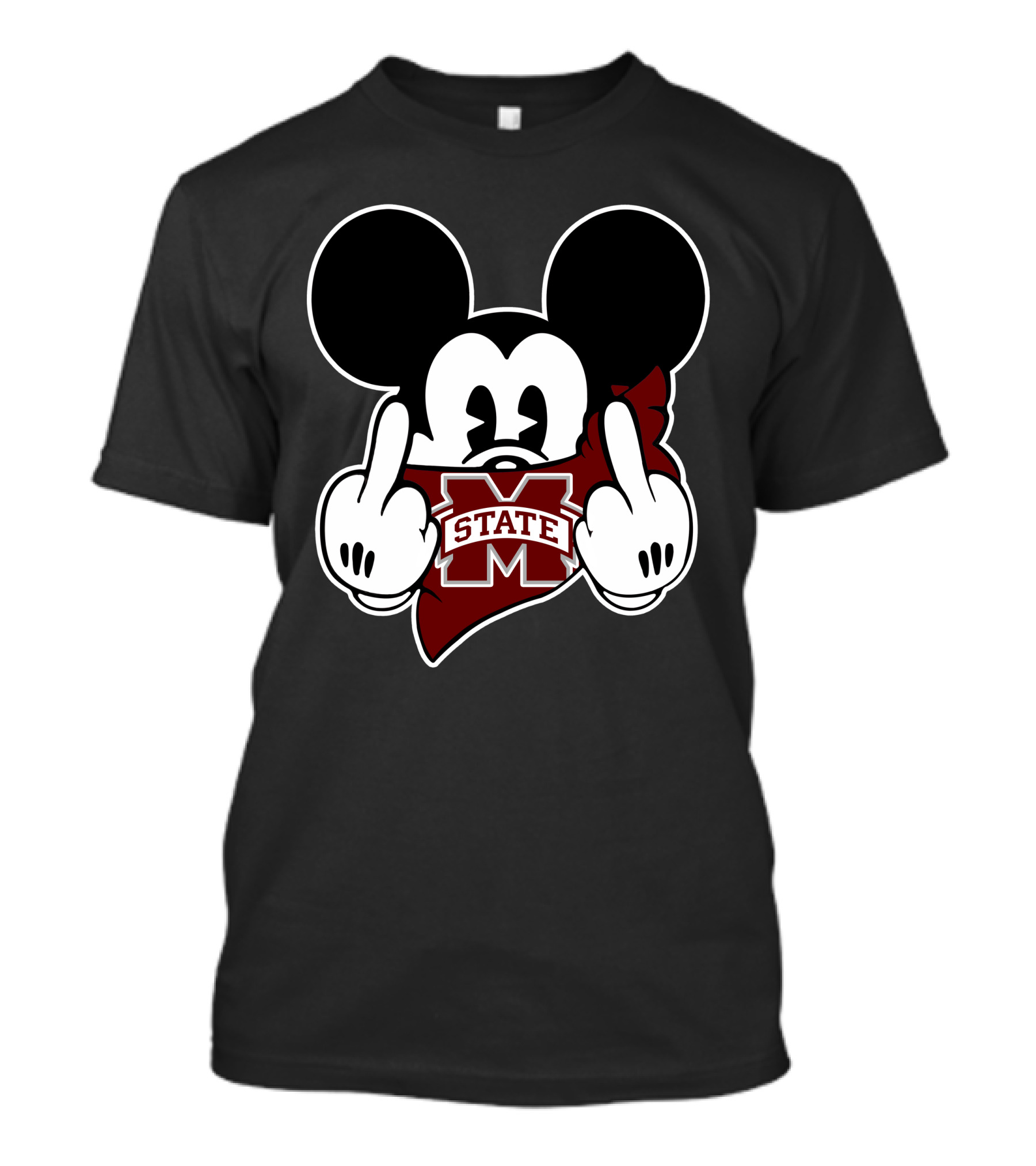 Mississippi State Bulldogs Mickey Middle Finger T-Shirt
