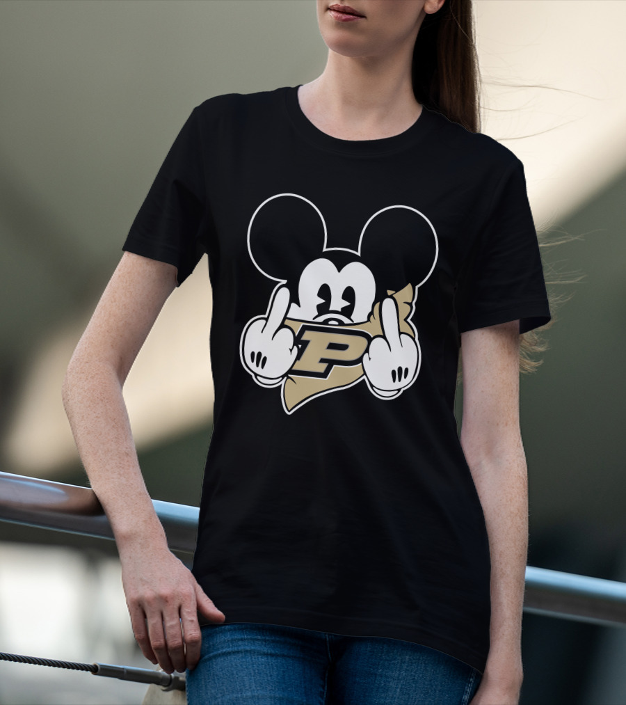 Purdue Boilermakers Mickey Middle Finger T-Shirt