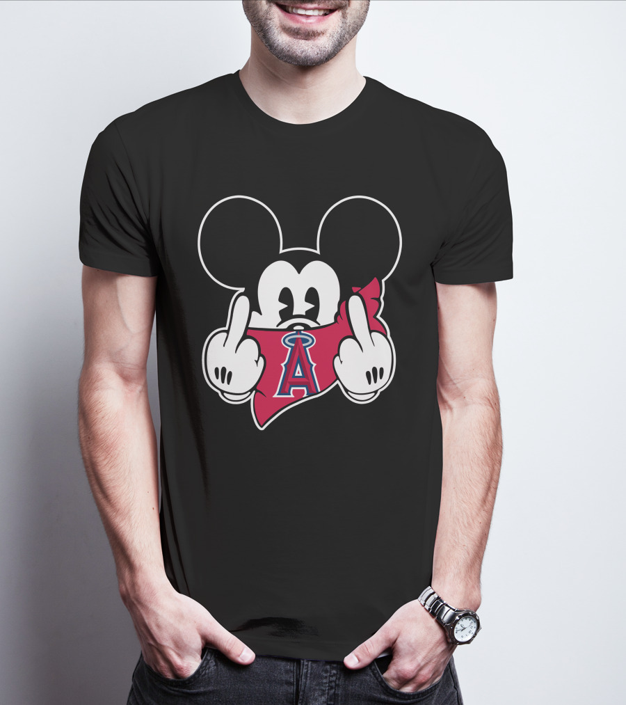 Angels Mickey Middle Finger Bandana T-Shirt