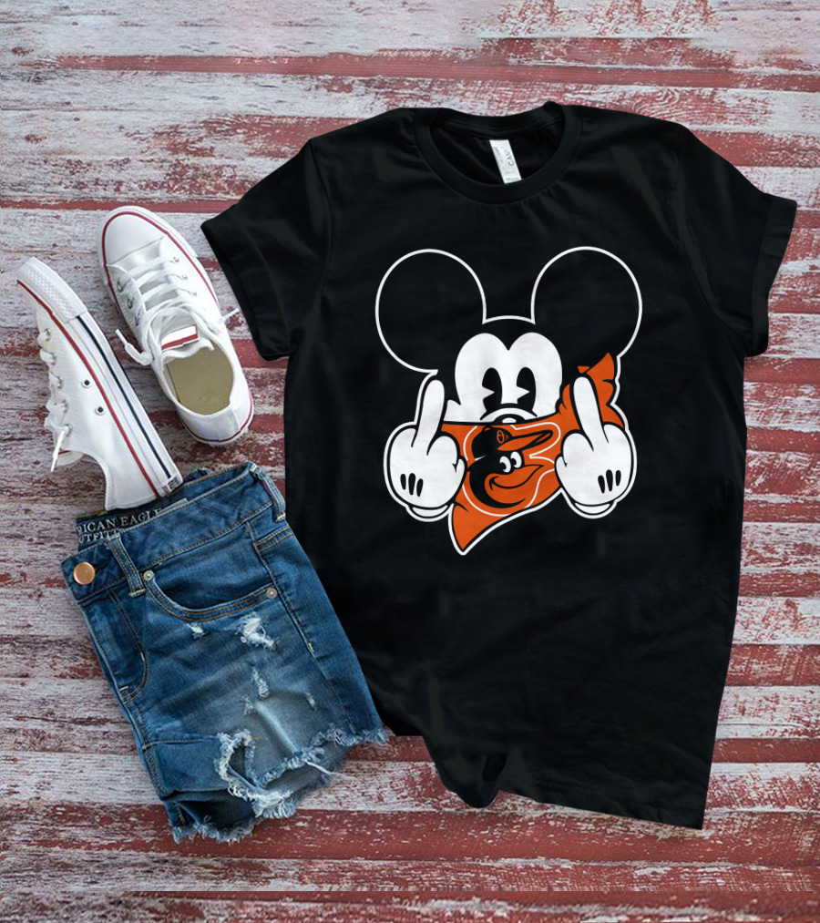 Orioles Mickey Middle Finger Bandana T-Shirt